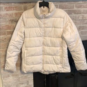 Old Navy off white puff winter jacket